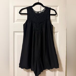 Free people black lace romper size xsmall
